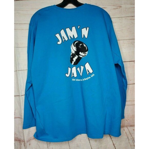 Gildan Ultra Cotton 2XL Women's Long Sleeve Blue Shirt – Jam’n Java 594 Mass Ave - Picture 7 of 12